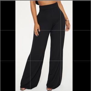 Black wide leg pants